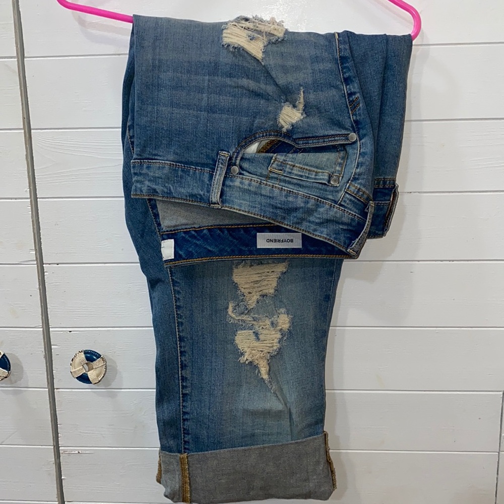 Crop Boyfriend Jean- stretch medium wash, size 22